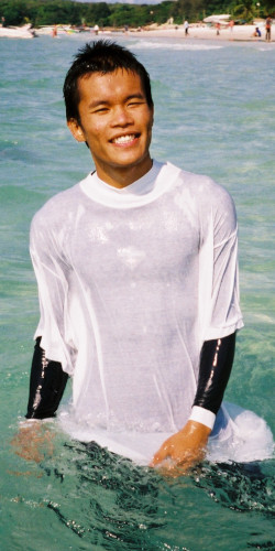 spandex modest swimsuit with tee shirt